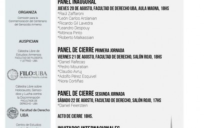 Presentes en el Congreso Internacional de Genocidios y Derechos Humanos